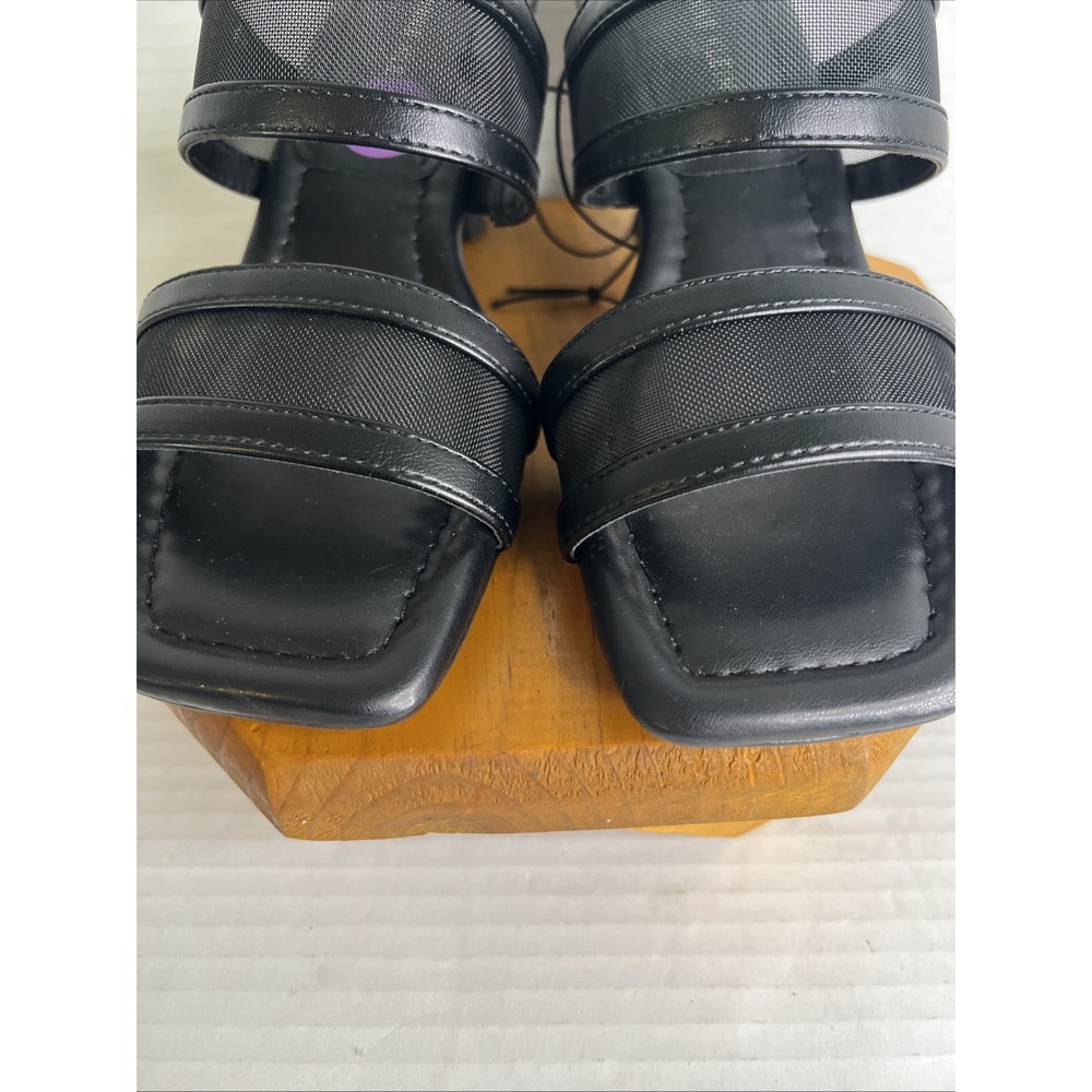 Anne Klein Black strappy open toes heel dressy size 6.5 - Picture 2 of 9